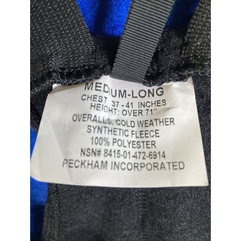 Polartec Fleece Bib Overalls Black Medium-Long NEW Cold Weather Overalls - Picture 5 of 16